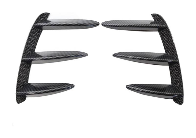 Heckspoiler Für M&ercedes Für B&enz W176 A200 A250 A260 A45 AMG 1 Paar Auto Schwarz Carbon Muster Heckstoßstange Splitter Spoiler Canard(2) von Spring talks