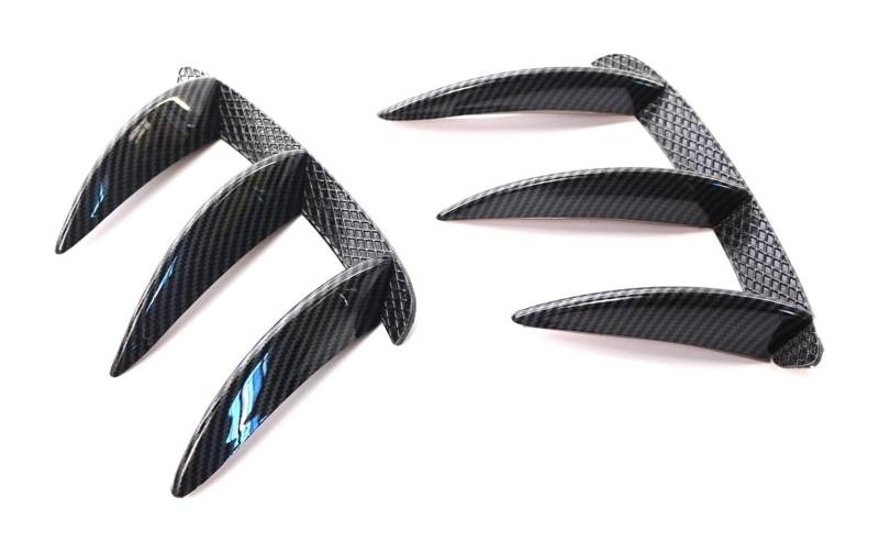 Heckspoiler Für M&ercedes Für B&enz W176 A200 A250 A260 A45 Für AMG Auto Schwarz Carbon Muster Heckstoßstange Splitter Spoiler Canard 1 Paar(1Pair Carbon Pattern) von Spring talks