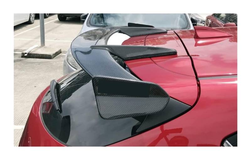 Heckspoiler Für MAZDA CX-5 CX-4 2012-2019 Hinten Stamm Spoiler KC Stil Hinten Schwanz Flügel Auto Teile Real Carbon Fiber Hinten Dach Spoiler(Carbon fiber) von Spring talks