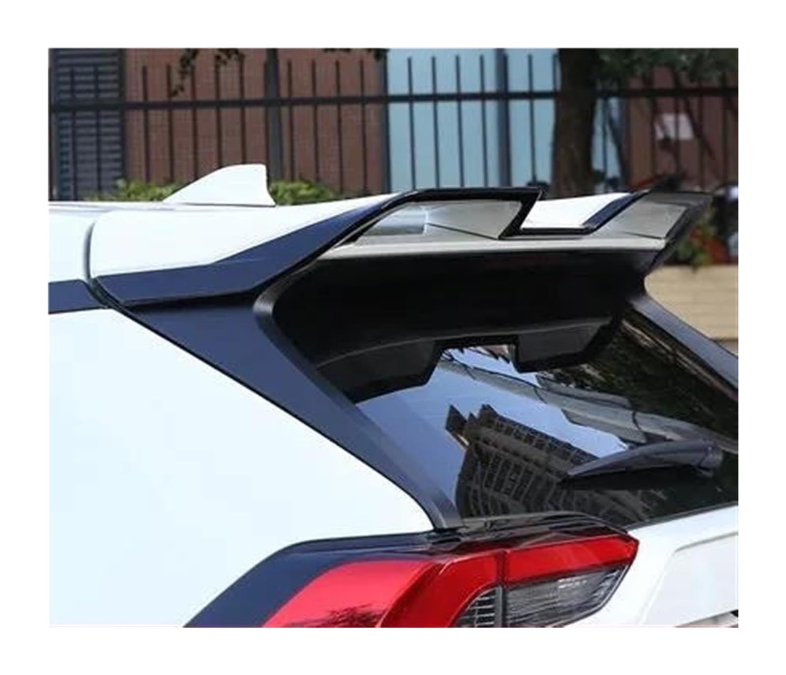 Heckspoiler Für RAV4 Für RAV 4 2019 2020 Unlackiert Außen Heckspoiler Schwanz Trunk Boot Flügel Dekoration Auto Spoiler Hinten Stamm Spoiler(Black White) von Spring talks