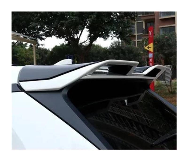 Heckspoiler Für RAV4 Für RAV 4 2019 2020 Unlackiert Außen Heckspoiler Schwanz Trunk Boot Flügel Dekoration Auto Spoiler Hinten Stamm Spoiler(White Black) von Spring talks