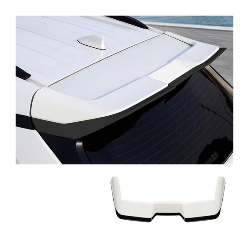 Heckspoiler Für T&oyota Für RAV4 Für RAV 4 Spoiler 2020 2021 2022 2023 4th Generation Auto Dach Spoiler Hinten Stamm Spoiler Deckel Flügel(White black) von Spring talks