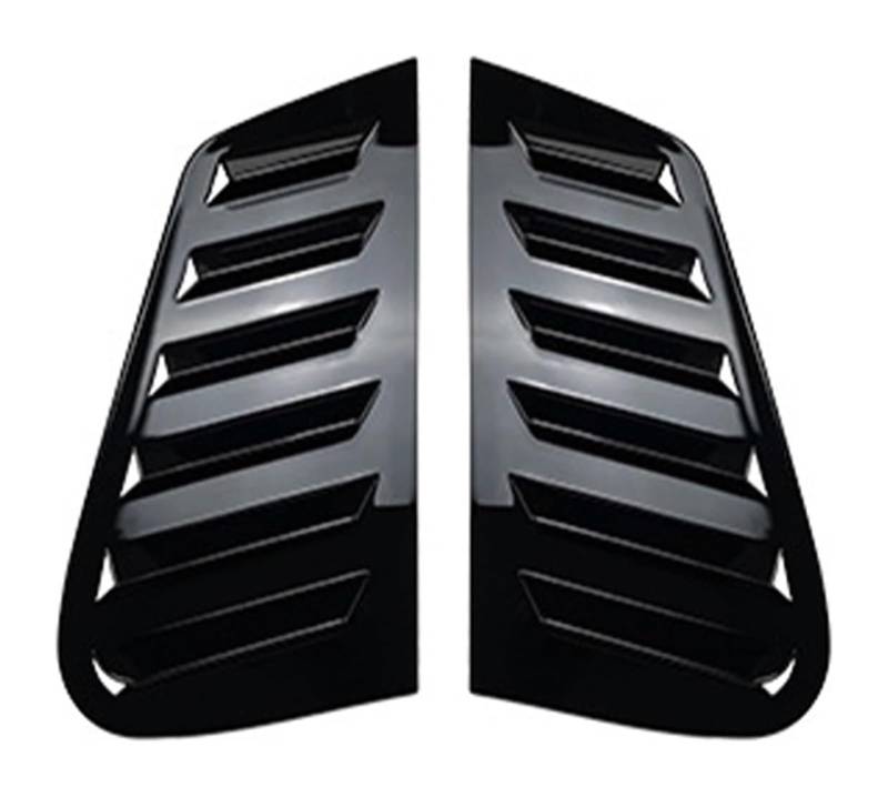 Heckspoiler Für VW Für Polo 9N 2001-2009 2 Teile/satz Hinten Fenster Viertel Shutter Abdeckung Trim Louver Seite Vent Aufkleber(Glossy black) von Spring talks