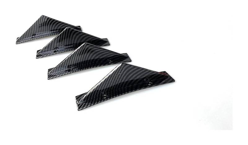 Heckspoiler Universal 4PCS Auto Heckschürze Diffusor Auto Zurück Bumper Spoiler Splitter Auto-Styling Auto Zubehör(Carbon fiber) von Spring talks