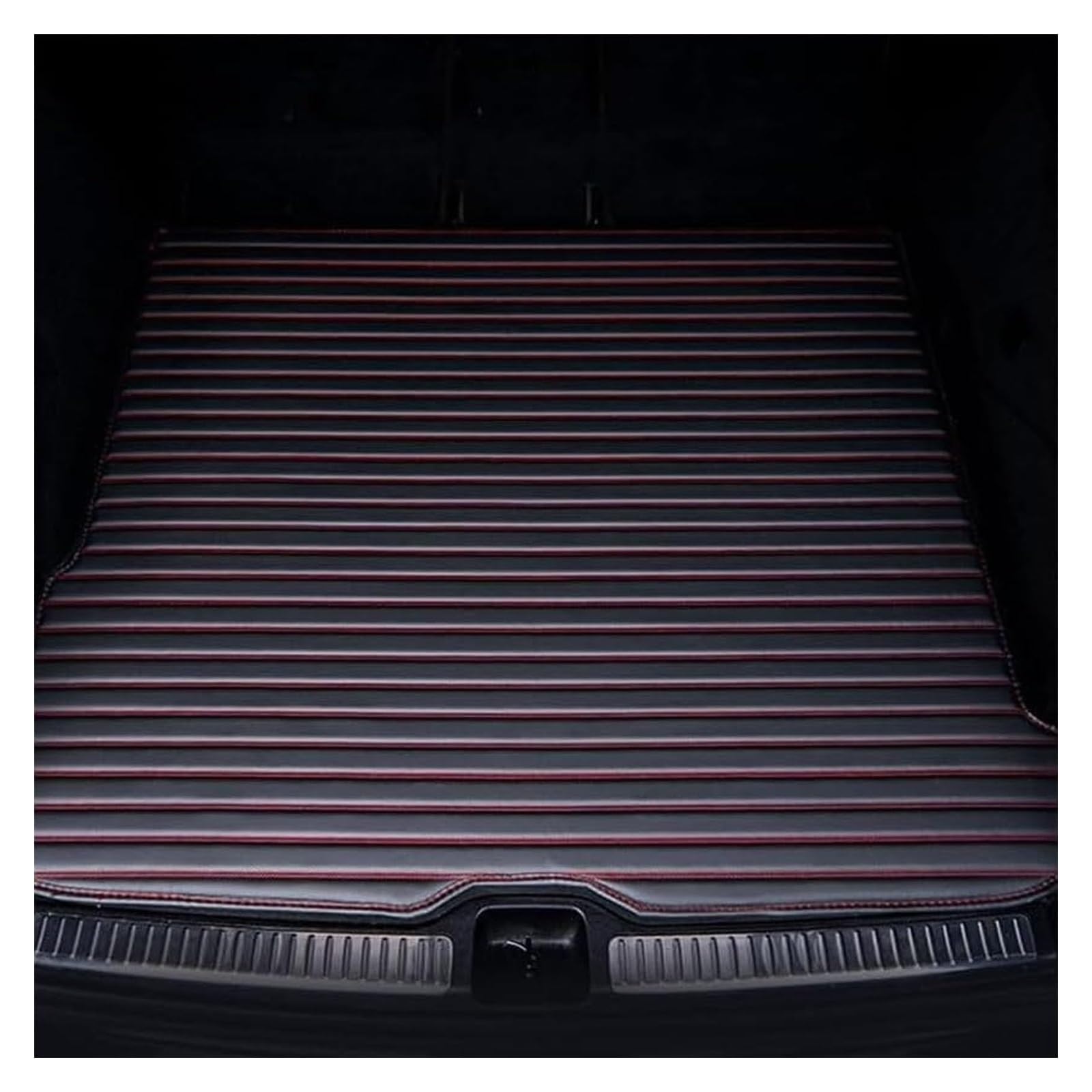 Kofferraummatten Für B&MW 4er F36 Gran Coupe 2013-2024 Lederteppiche Laderaumschutzmatten rutschfest(D/Black Red) von Spring talks