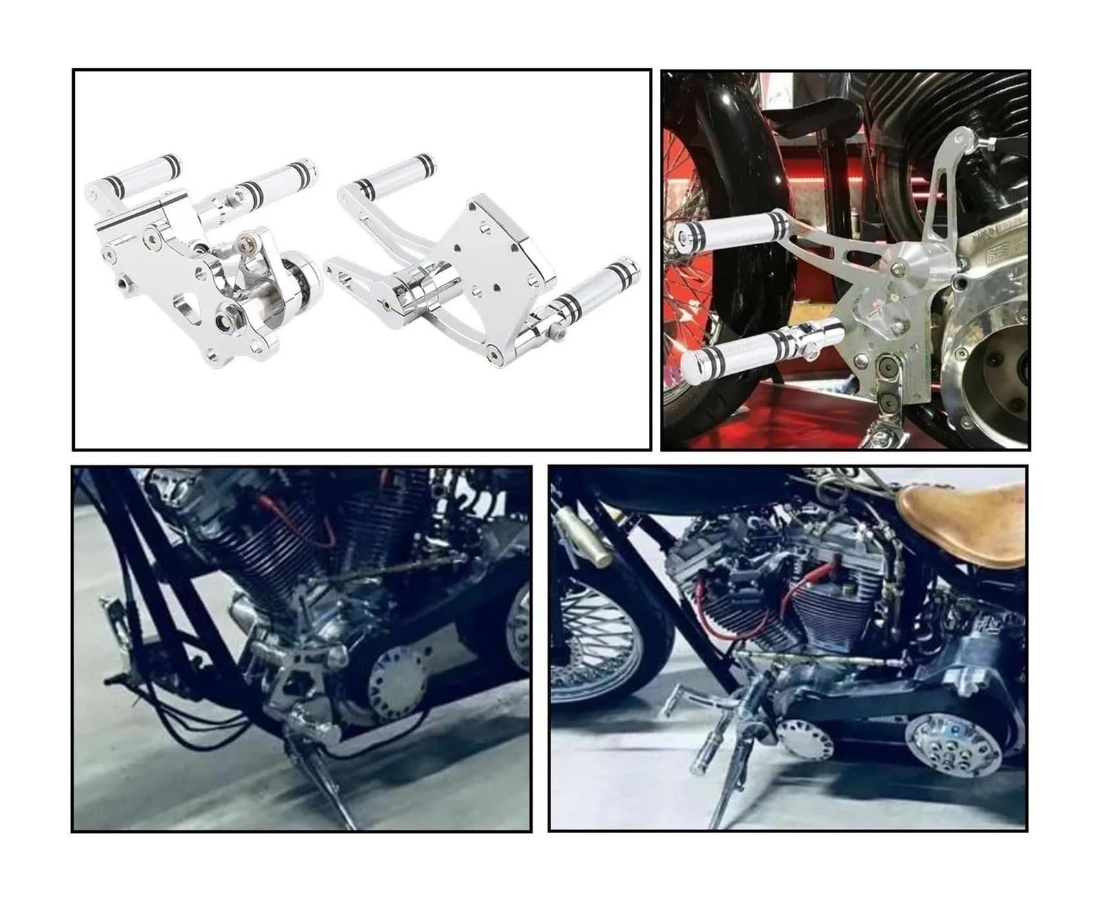 Motorrad Pedale Für H&arley Für Softail Springer Für Fat Boy Lo Breakout Für Night Train Rocker Motorrad Vorwärts Fußsteuerung Fußrasten Fußrastenmontage(Black 1) von Spring talks