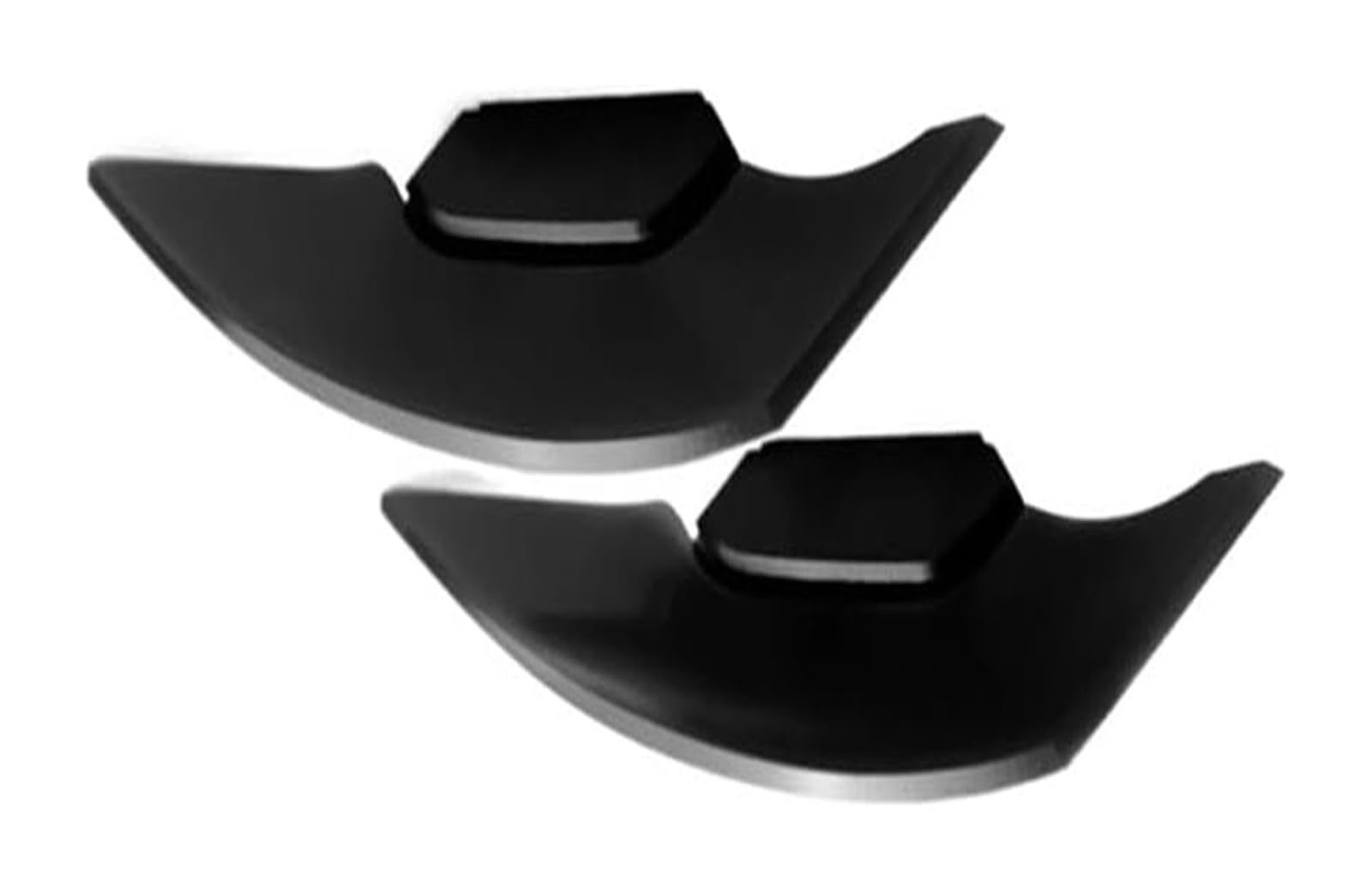 Seitliche Luftkanalabdeckung 2 Stück Motorrad Winglet Aerodynamischer Spoiler Flügel Seitenspoiler Aufkleber Aufkleber Motorrad Dekoration Zubehör(Schwarz) von Spring talks