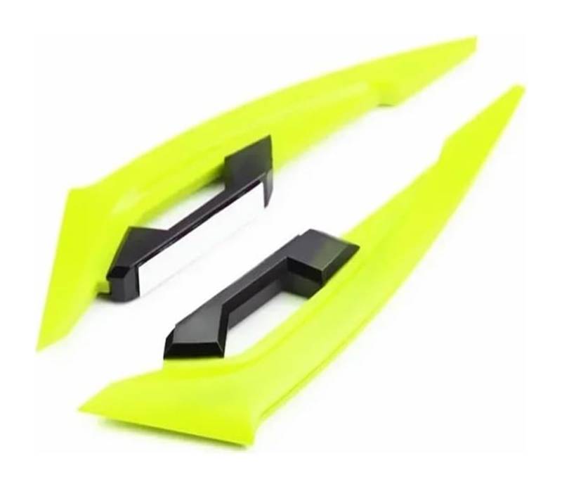 Seitliche Luftkanalabdeckung 2PCS Motorrad Frontverkleidung Winglets Universal Side Spoilers Dynamischer Flügel Aufkleber Motorrad Winglet Aerodynamisch(Ye) von Spring talks