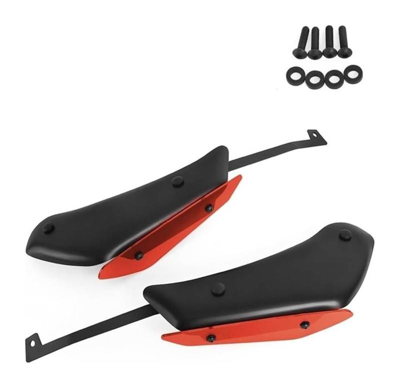 Seitliche Luftkanalabdeckung Für A&prilia Für RSV4 RF RR 2015-2020 Motorrad Side Down Force Spoiler Front Winglet Downforce Verkleidung Aerodynamische Feste Flügel(Matte Black-red) von Spring talks