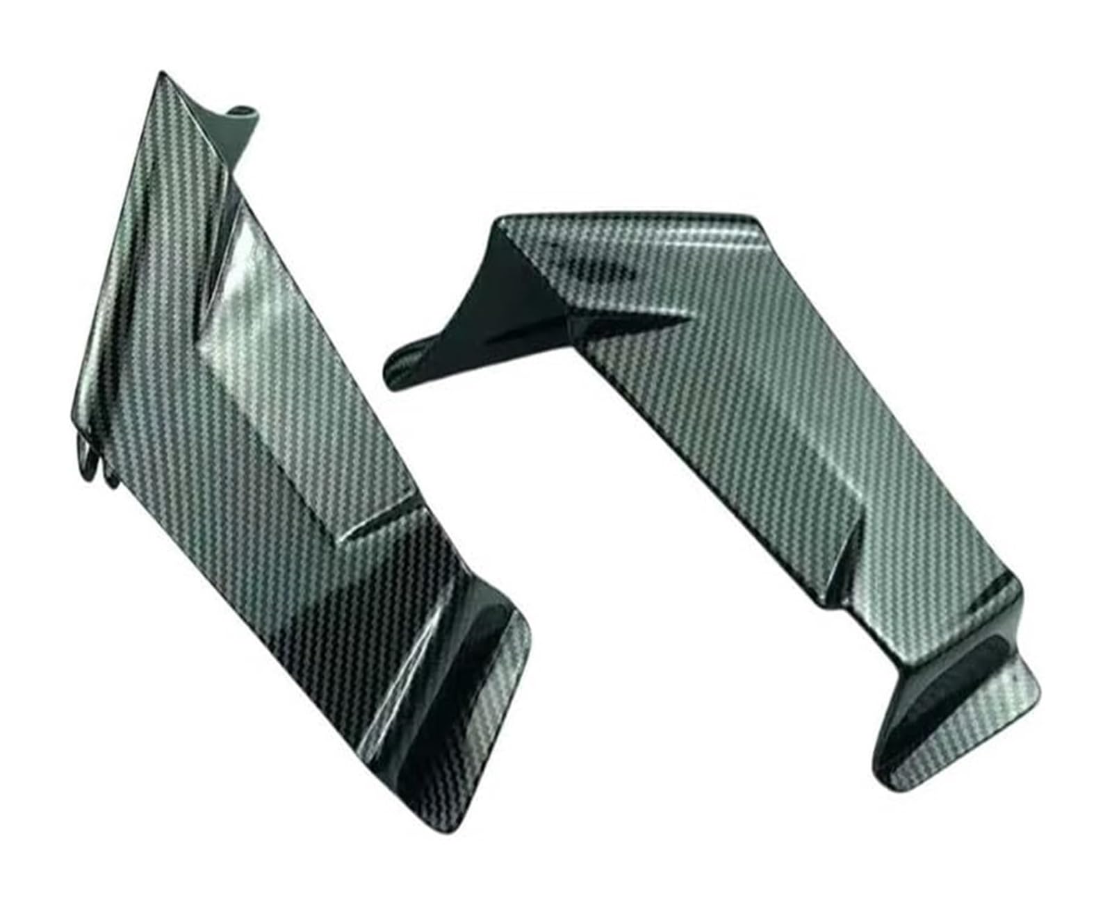 Seitliche Luftkanalabdeckung Für A&prilia Für Tuono 660 2021-2023 Motorrad Winglet Aerodynamische Flügel Kit Spoiler Frontspoiler Fxed Wind Winglets(Carbon Fiber Texture) von Spring talks