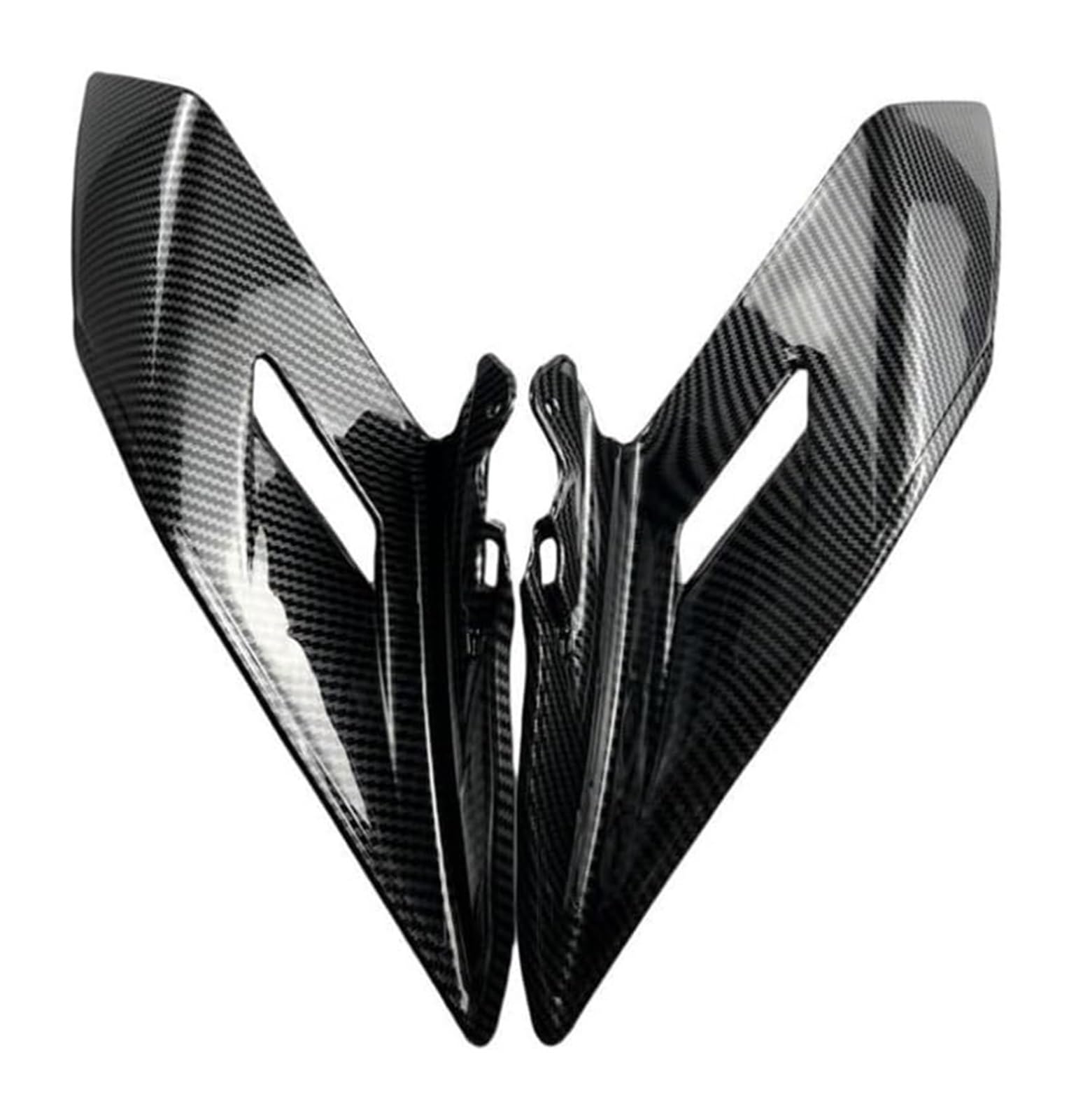 Seitliche Luftkanalabdeckung Für CF&Moto 450SR 2022 2023 Seite Winglets Spoiler Motorrad Verkleidung Zubehör Fixed Wing Motorrad Aerodynamische Flügel Kit(ABS Carbon) von Spring talks