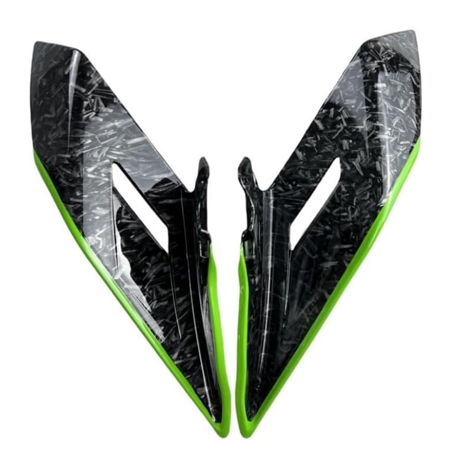 Seitliche Luftkanalabdeckung Für CF&Moto 450SR 2022 2023 Seite Winglets Spoiler Motorrad Verkleidung Zubehör Fixed Wing Motorrad Aerodynamische Flügel Kit(Forge Pattern Green) von Spring talks