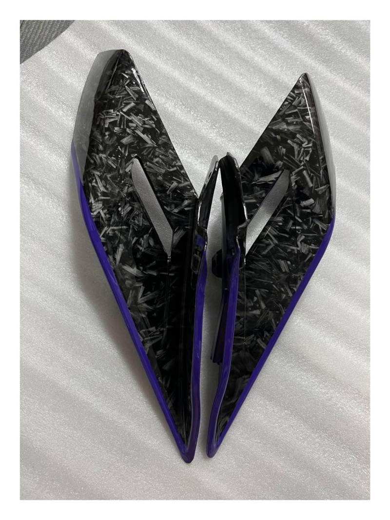 Seitliche Luftkanalabdeckung Für CF&Moto 450SR 2022 2023 Seite Winglets Spoiler Motorrad Verkleidung Zubehör Fixed Wing Motorrad Aerodynamische Flügel Kit(Forged Purple) von Spring talks