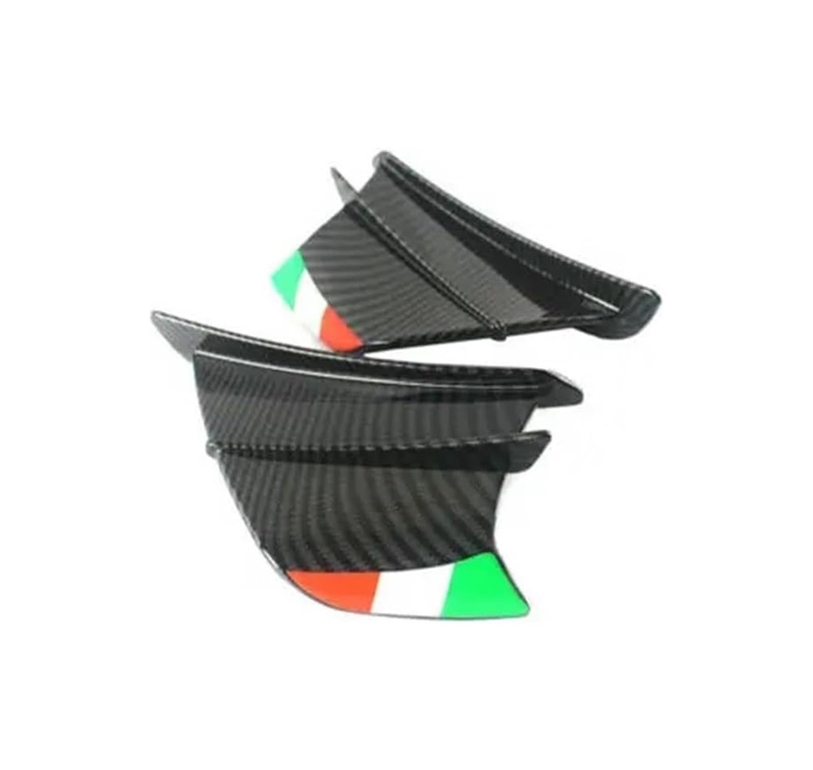 Seitliche Luftkanalabdeckung Für Du&Cati 1299 Für Pan&igale 1098 R 1199 Für Superbike 848 EVO Motorrad Seitenflügel Motorrad Winglet Aerodynamischer Seitenflügel Fin Spoiler(ABS Carbon w Decals) von Spring talks