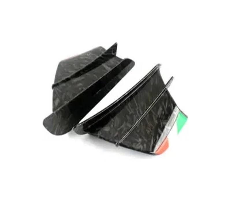 Seitliche Luftkanalabdeckung Für Du&Cati 1299 Für Pan&igale 1098 R 1199 Für Superbike 848 EVO Motorrad Seitenflügel Motorrad Winglet Aerodynamischer Seitenflügel Fin Spoiler(ABS Forging w Decals) von Spring talks