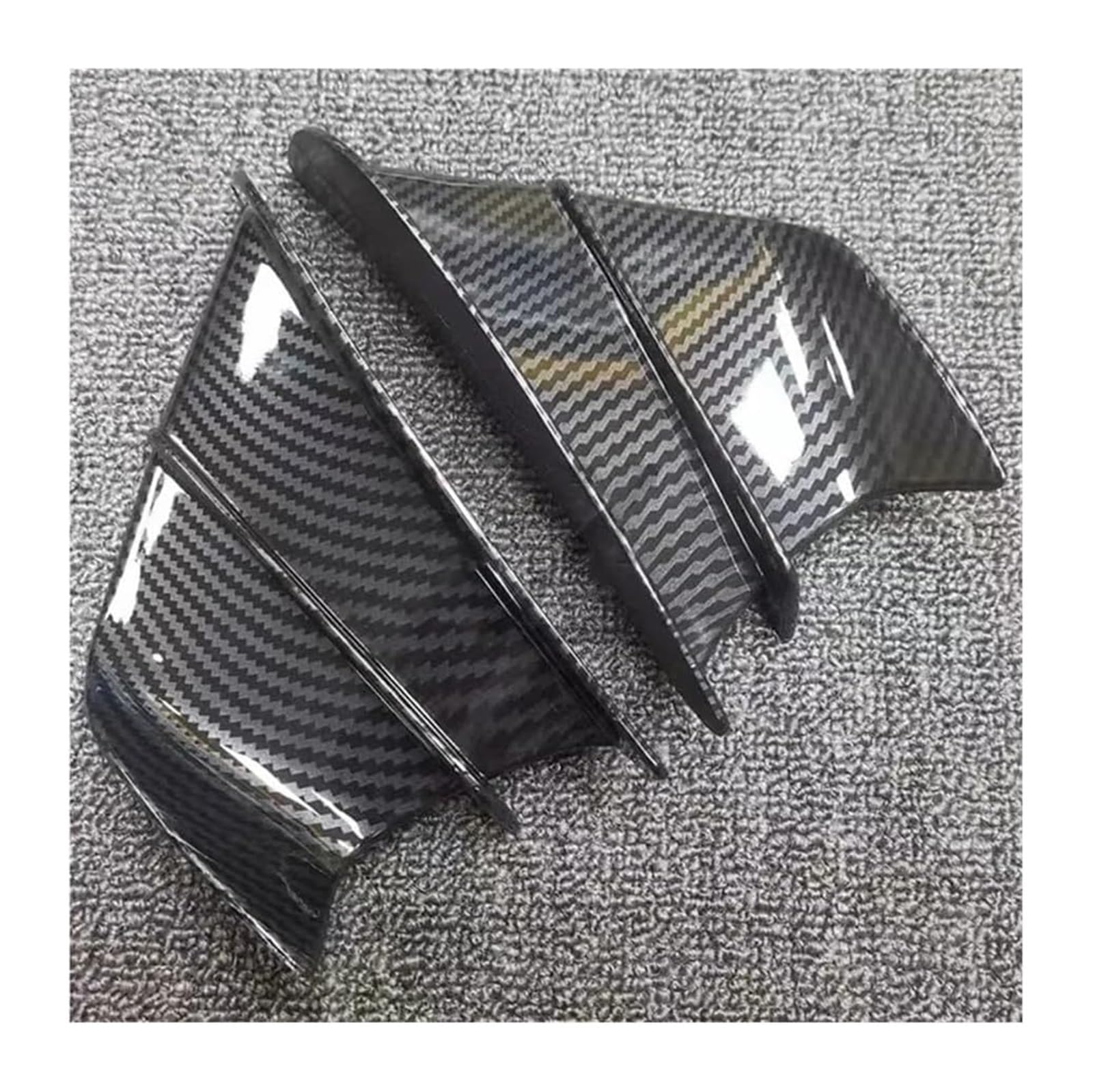 Seitliche Luftkanalabdeckung Für Ninja 650 ER6F ER-6F 2017-2021 2022 2023 Motorrad Spiegel Winglets Aerodynamische Seite Flügel Spoiler Verkleidung(A-Glossy Carbon) von Spring talks