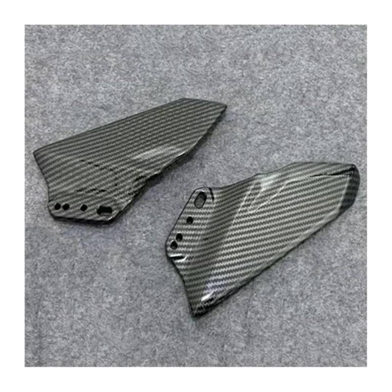 Seitliche Luftkanalabdeckung Für Ninja 650 ER6F ER-6F 2017-2021 2022 2023 Motorrad Spiegel Winglets Aerodynamische Seite Flügel Spoiler Verkleidung(B-Glossy Carbon) von Spring talks