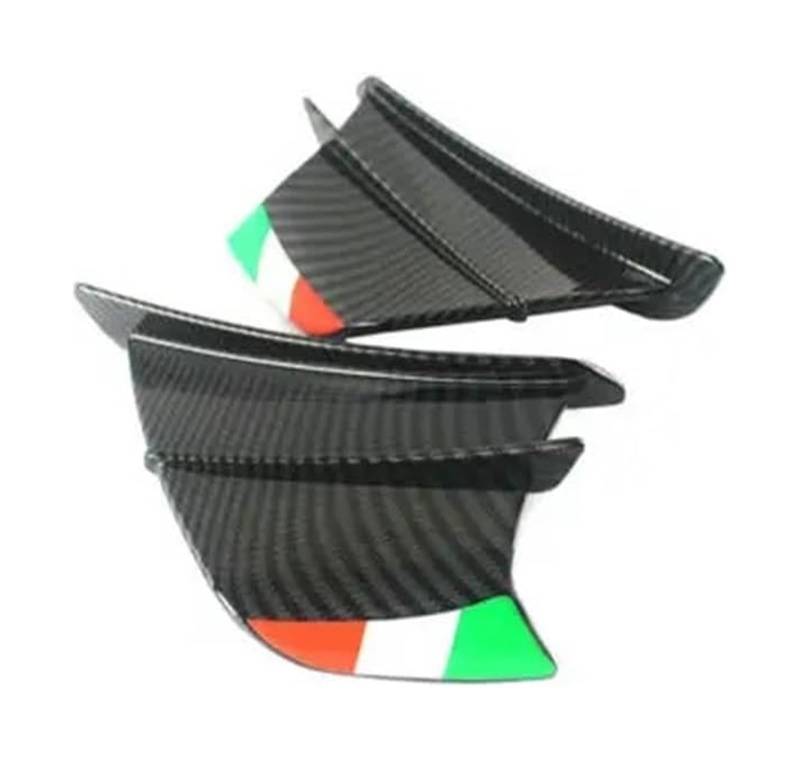 Seitliche Luftkanalabdeckung Für S1000RR 50 125 Motorrad Seitenflügel Motorrad Winglet Aerodynamischer Seitenflügel Fin Spoiler(ABS Carbon w Decals) von Spring talks