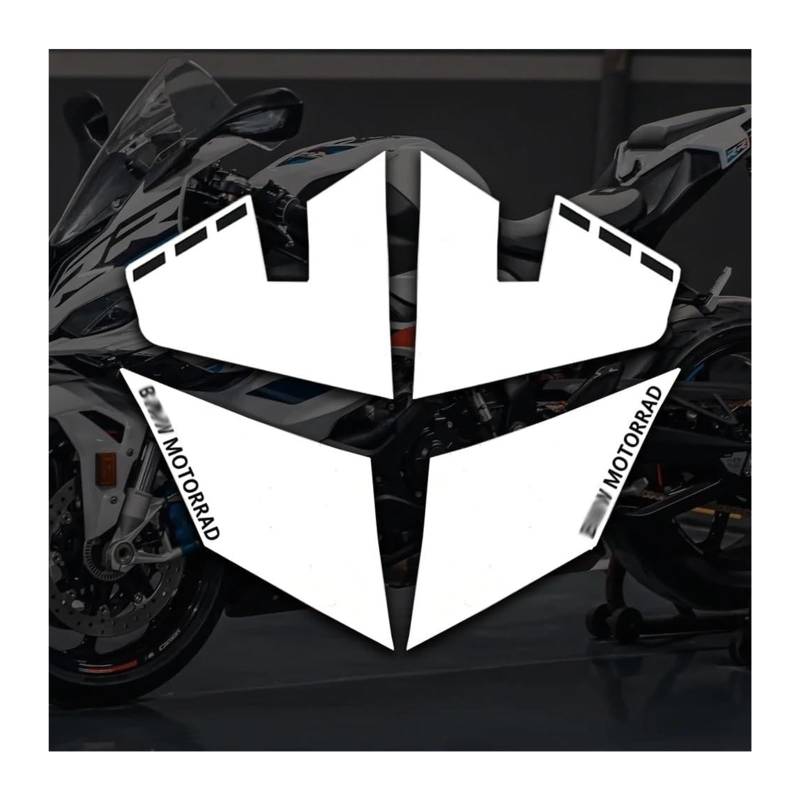 Seitliche Luftkanalabdeckung Für S1000RR M1000RR 2019-2024 Motorrad Winglet Aerodynamische Flügel Kit Spoiler Frontspoiler Feste Wind Winglets(23-24 White Stickers) von Spring talks