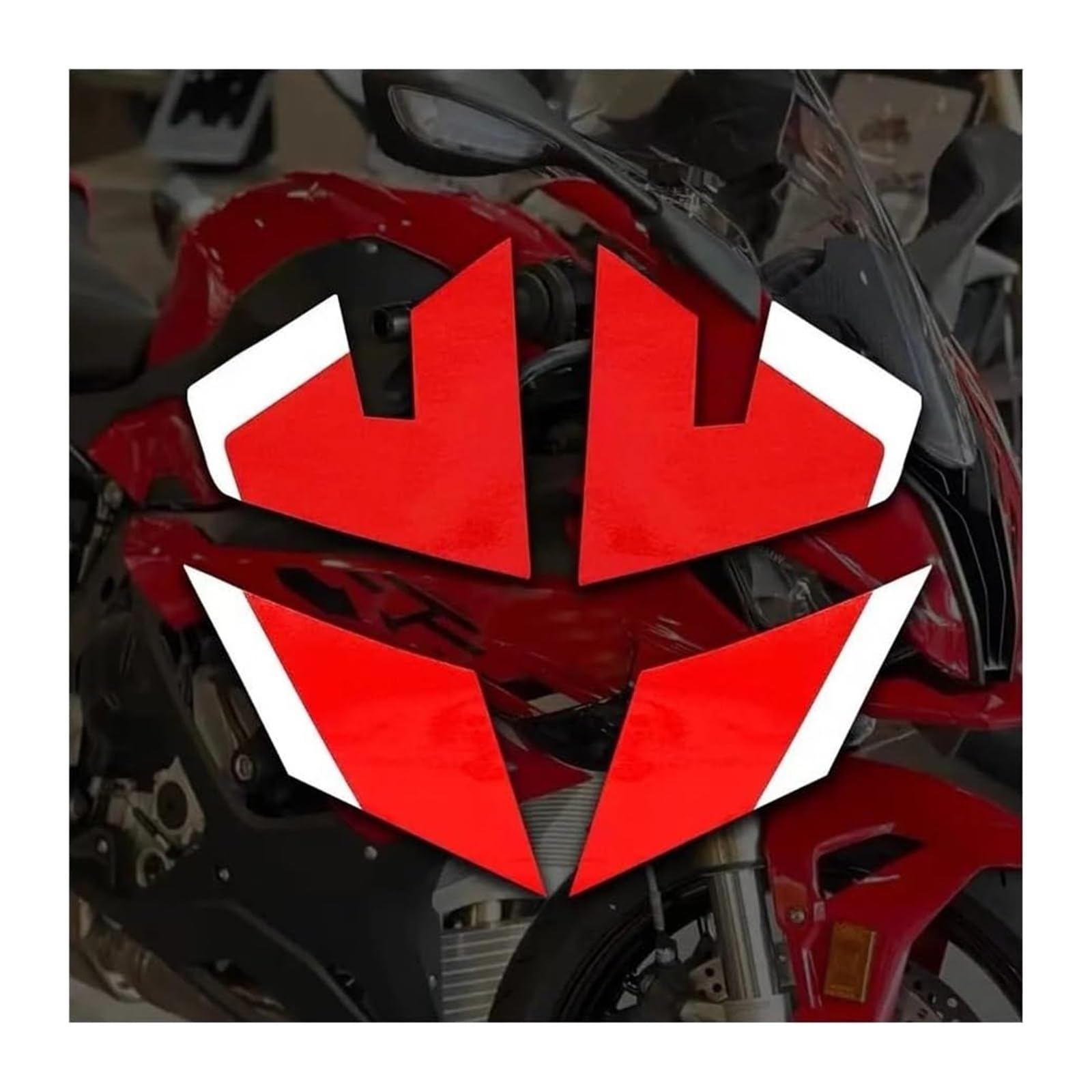 Seitliche Luftkanalabdeckung Für S1000rr S1000RR 2023 2024 Motorrad Zubehör Verkleidung Seite Winglet Aerodynamische Flügel Deflektor Spoiler(23-24 Red Sticker) von Spring talks