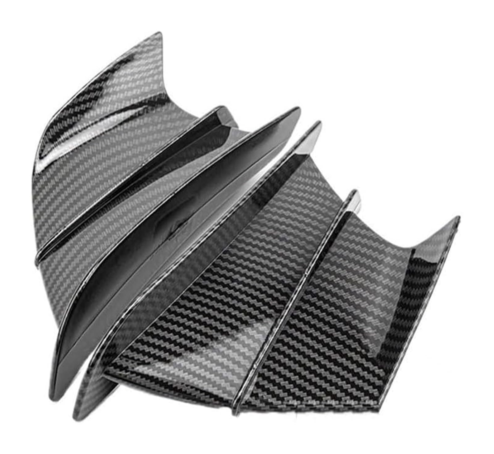 Seitliche Luftkanalabdeckung Für Y&amaha 2X Universal Motorrad Winglet Aerodynamische Spoiler Flügel Dekoration Motorrad Spoiler Flügel(Glossy Carbon Look) von Spring talks