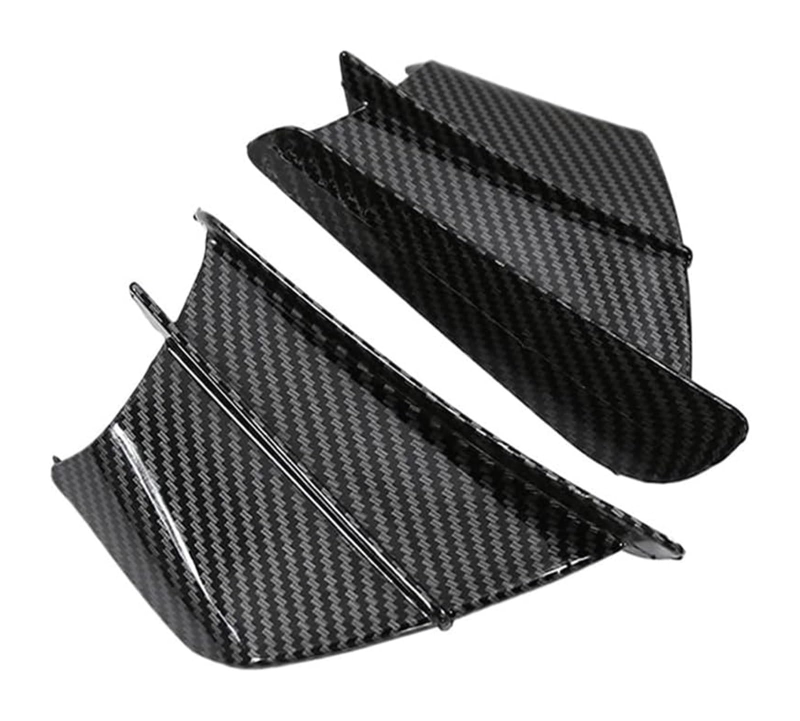 Seitliche Luftkanalabdeckung Für Y&amaha Motorrad Winglet Aerodynamisches Wing Kit Spoiler Motorrad Spoiler Wing(Glossy Carbon Look) von Spring talks