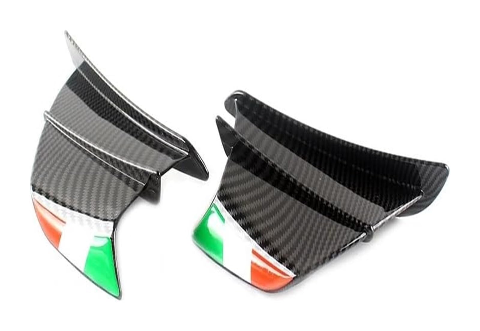 Seitliche Luftkanalabdeckung Motorrad Hinten Vorne Winglet Verkleidung Seitenflügel Windschutzscheibe Luftabweiser Aerodynamischer Wing Kit Spoiler(Winglet-Carbon) von Spring talks