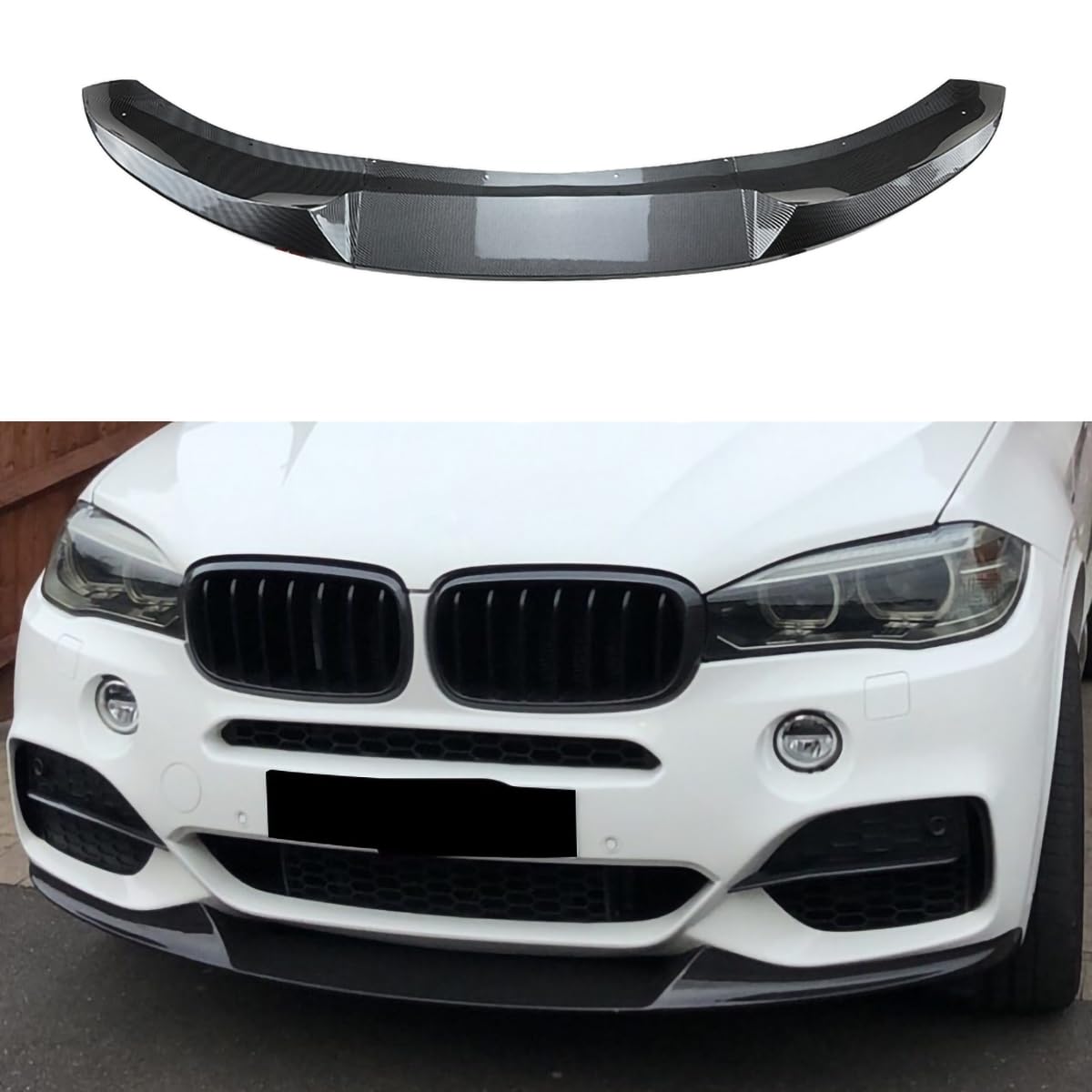 Auto-Frontstoßstangen-Lippenspoiler-Splitter für BMW X5 F15 2014-2018, Frontschaufel-Bodykit-Spoiler,B-Carbon von Spulhc