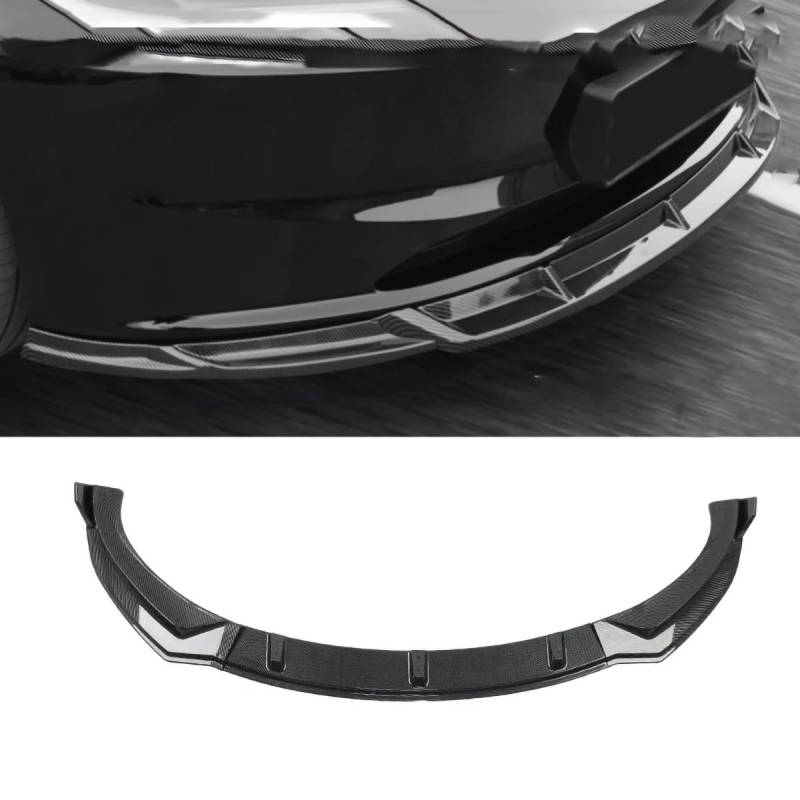 Auto-Frontstoßstangen-Lippenspoiler-Splitter für Tesla Model 3 Highland 2024, Frontschaufel-Bodykit-Spoiler,B-Carbon von Spulhc