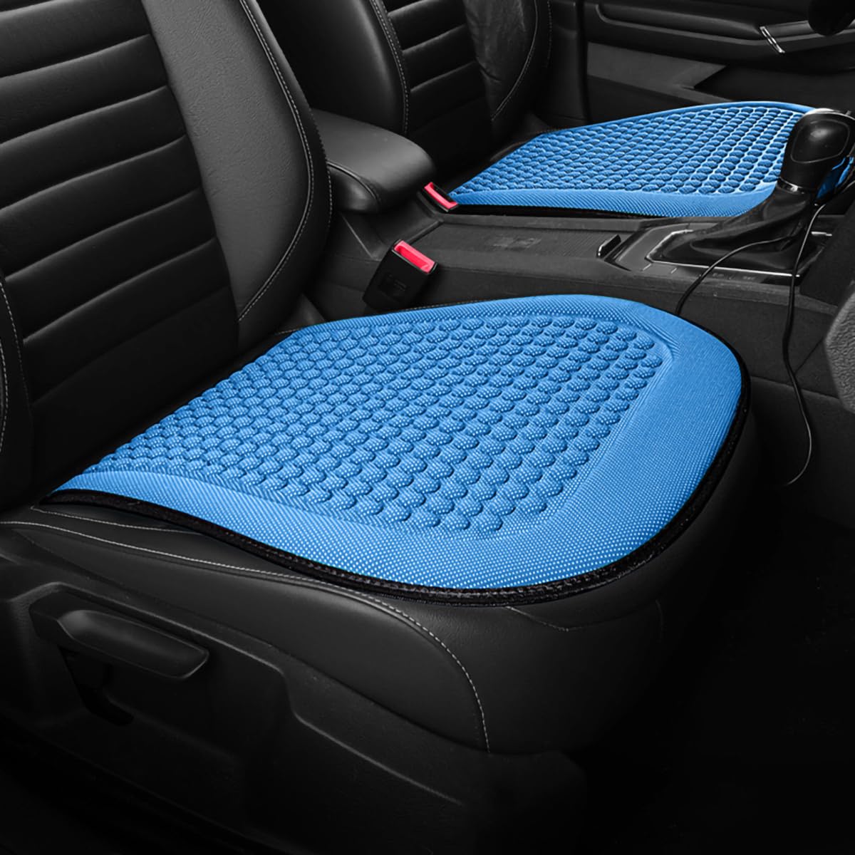 Autositzbezug für BMW 7 Series E65 2001-2008, kühles Sitzkissen aus Eisseide, kühlendes/atmungsaktives Kissen,D-blue-2 Cushion von Spulhc