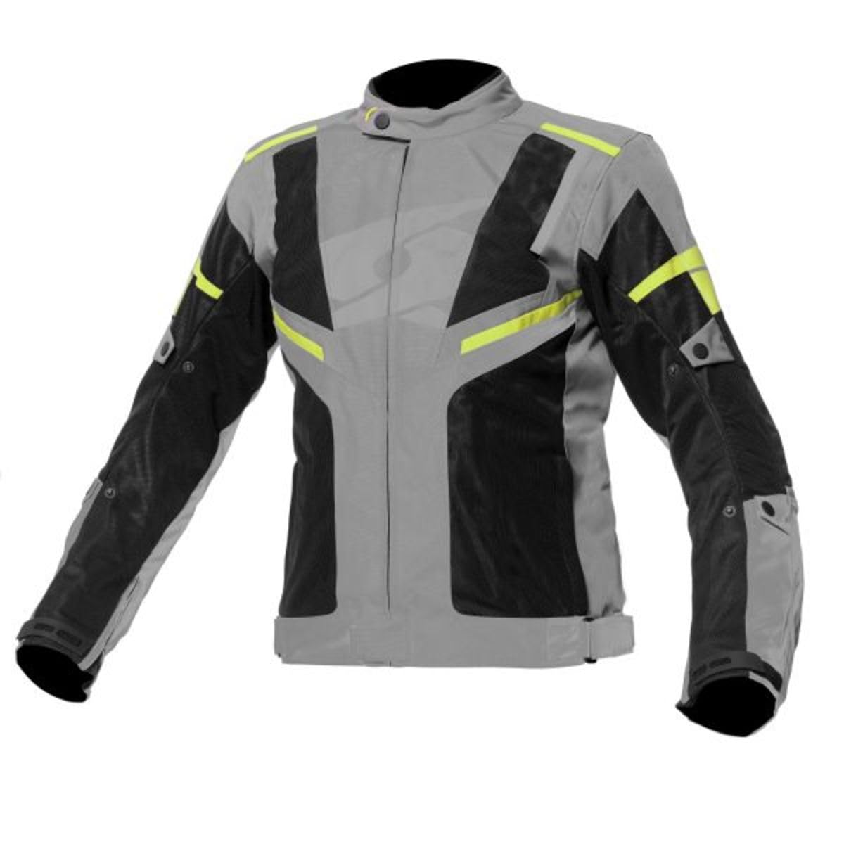 Spyke Motorradjacke Touren AIRMASTER Farbe Schwarz/Leuchtstoff/grau/gelb, Größe 48 von Spyke