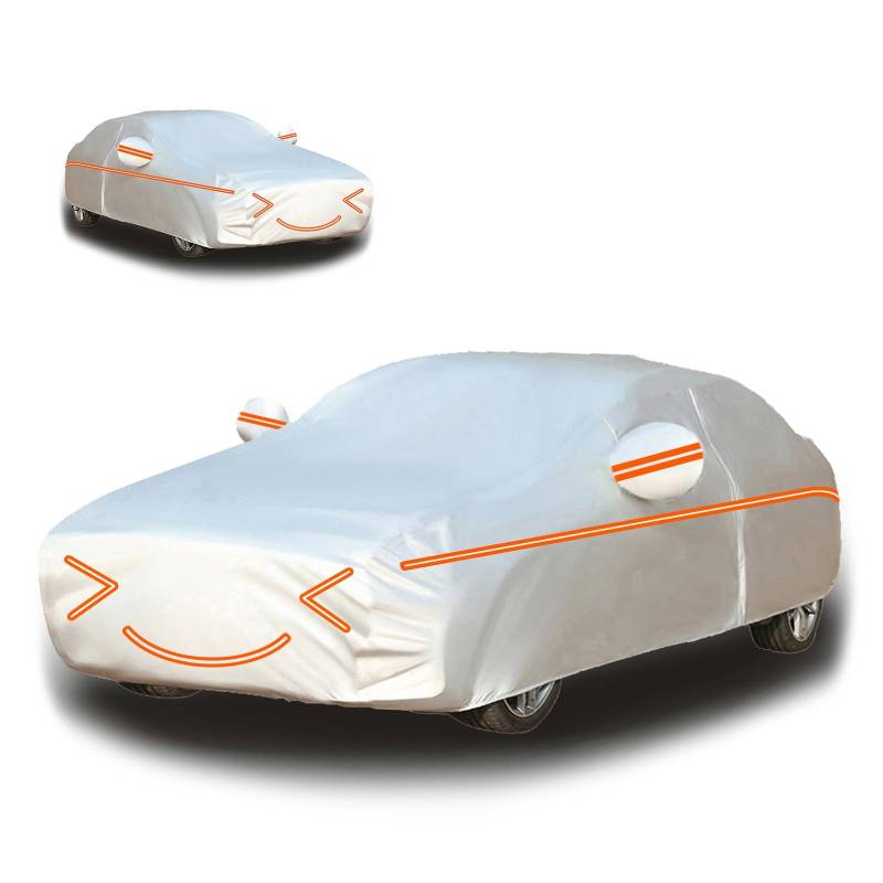 Autoschutzhülle für BMW F33 4 Series Cabrio 2013-2017, Regen-, UV- und Staubschutz, für den Außenbereich geeignet, Allwetterschutz(Orange silvery) von Sqahjkbc
