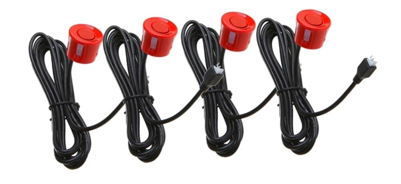 4 Auto Parkplatz Sensor Kit Summer 22mm Reverse Backup Radar Ton Alarm Anzeige Sonde System 12V Für E39 Hinten Vorne Umkehr Radarsensor(Rot) von Sqnbra