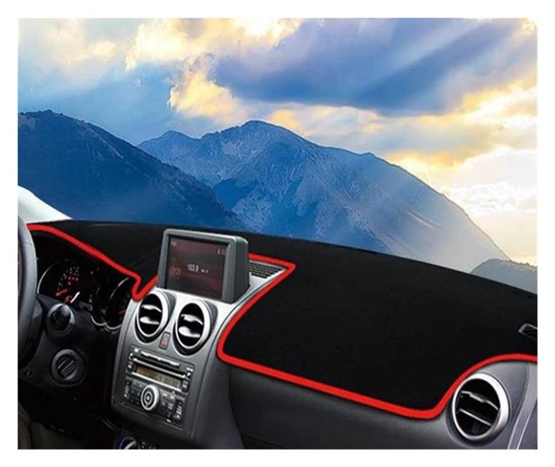 Armaturenbrett-Pad Armaturenbrett Sonnenschutz Pad Instrumententafel Abdeckung Teppiche Matte Für Nissan Für Qashqai J10 2008 2009 2010 2011 2012 2013(with GPS Red) von Sqnbra