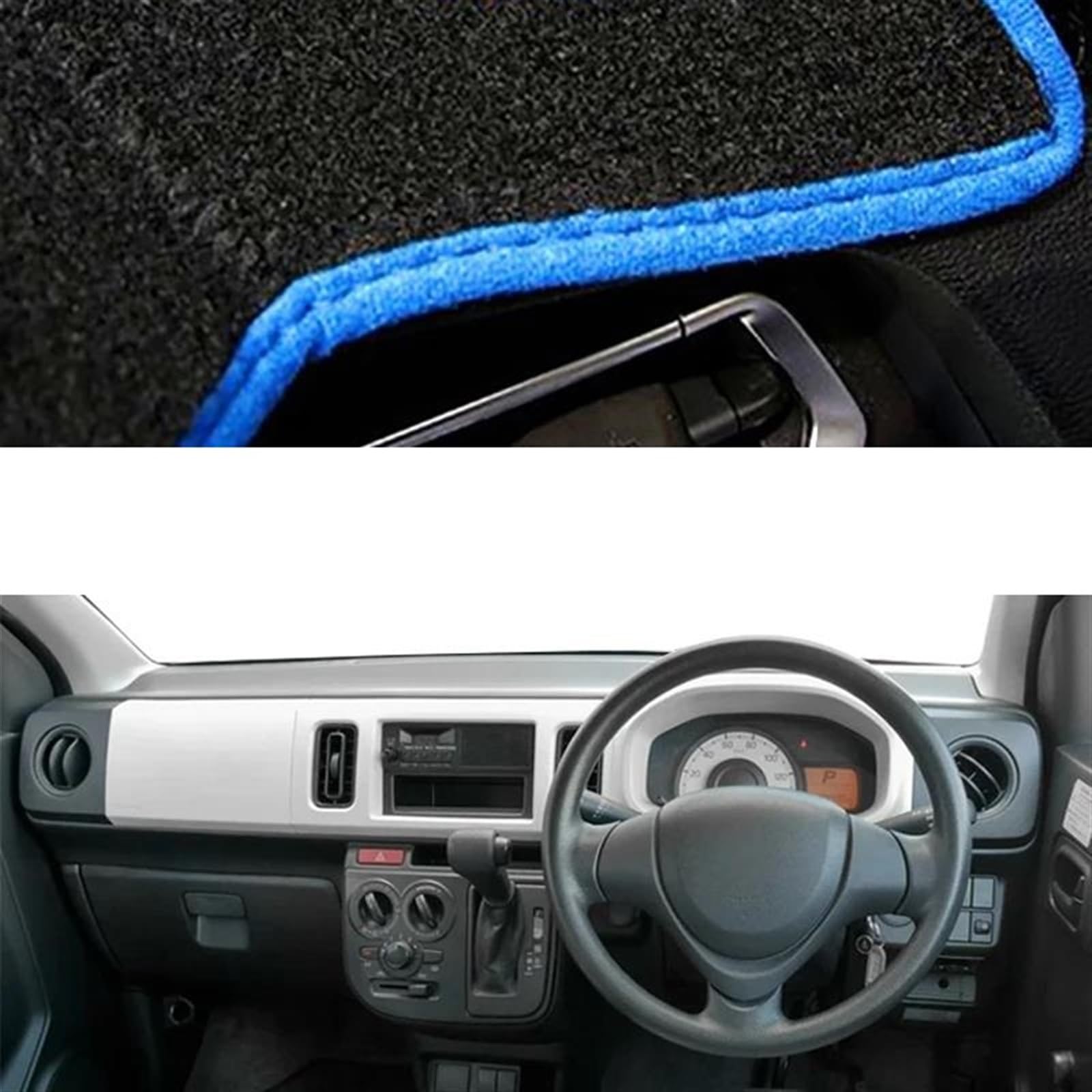 Armaturenbrett-Pad Auto Armaturenbrett Abdeckung Dash Matte Teppich Für Suzuki Für Alto 2019 2020 2021 2022 Anti-Sonnenschutz Auto Protector Teppich(Blue RHD) von Sqnbra