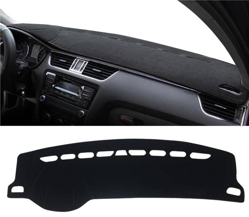 Armaturenbrett-Pad Auto Armaturenbrett Abdeckung Matte Für Skoda Für Octavia A7 MK3 5E 2013 2014 2015 2016 2017 2018 2019 Sonnenschutz Vermeiden Licht Pad(A LHD Black Side) von Sqnbra