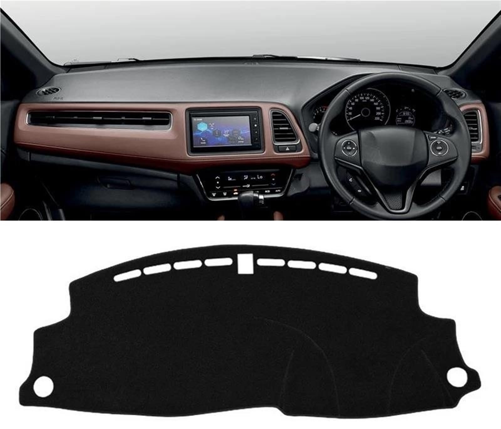 Armaturenbrett-Pad Für HR-V Für HRV Für HR V 2014 2015 2016 2017 2018 2019 2020 Auto-Armaturenbrettabdeckung Vermeiden Sie Lichtpad Instrumententafelmatte(A Black Side RHD) von Sqnbra