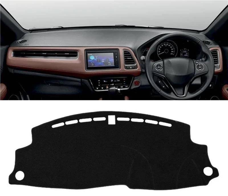 Armaturenbrett-Pad Für HR-V Für HRV Für Vezel 2014 2015 2016 2017 2018 2019 2020 Auto-Armaturenbrett-Sonnenschutz-Abdeckmatte Instrumententafel-Pad(A RHD Black Side) von Sqnbra