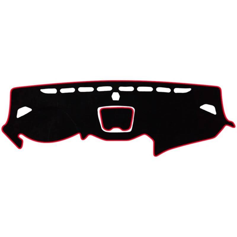 Armaturenbrett-Pad Für Hyundai Für Santa Fe 3 2013 2014 2015 2016 2017 Auto Armaturenbrett Abdeckung Sonnenschutz Matten Vermeiden Licht Pads Teppiche(Red Side) von Sqnbra