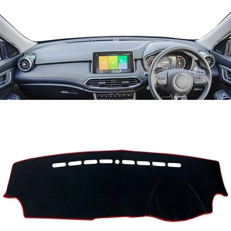 Armaturenbrett-Pad Für MG Für HS Für EHS Für PHEV 2018 2019 2020 2021 2022 2023 Auto-Armaturenbrett-Sonnenschutz-Abdeckmatte Instrumententafel-Pad(A Red Side RHD) von Sqnbra