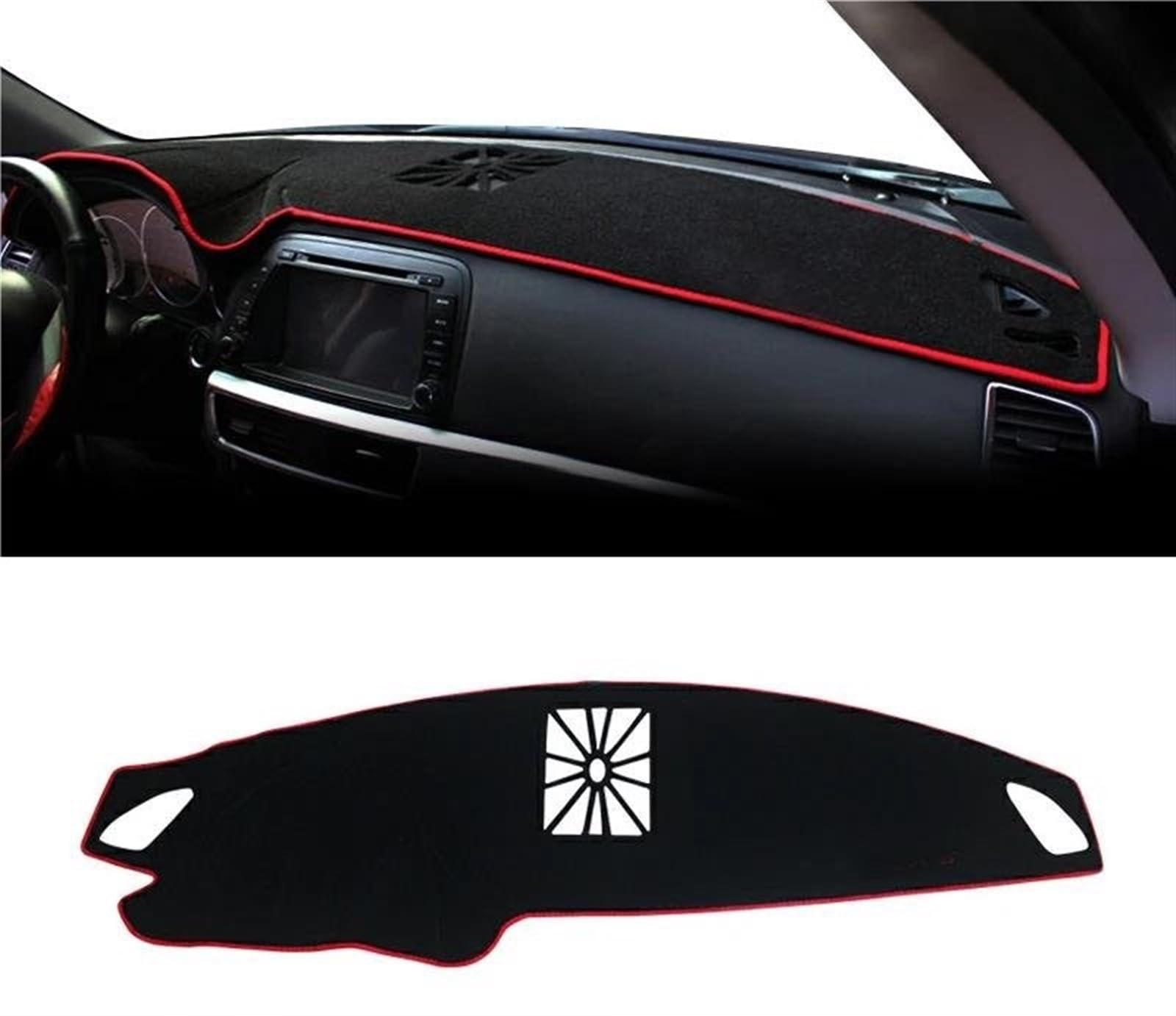 Armaturenbrett-Pad Für Mazda Für CX-5 CX5 CX 5 KE 2012 2013 2014 2015 2016 Auto Armaturenbrettabdeckung Armaturenbrettmatte Sonnenschutz Unterlage(A Red Side LHD) von Sqnbra