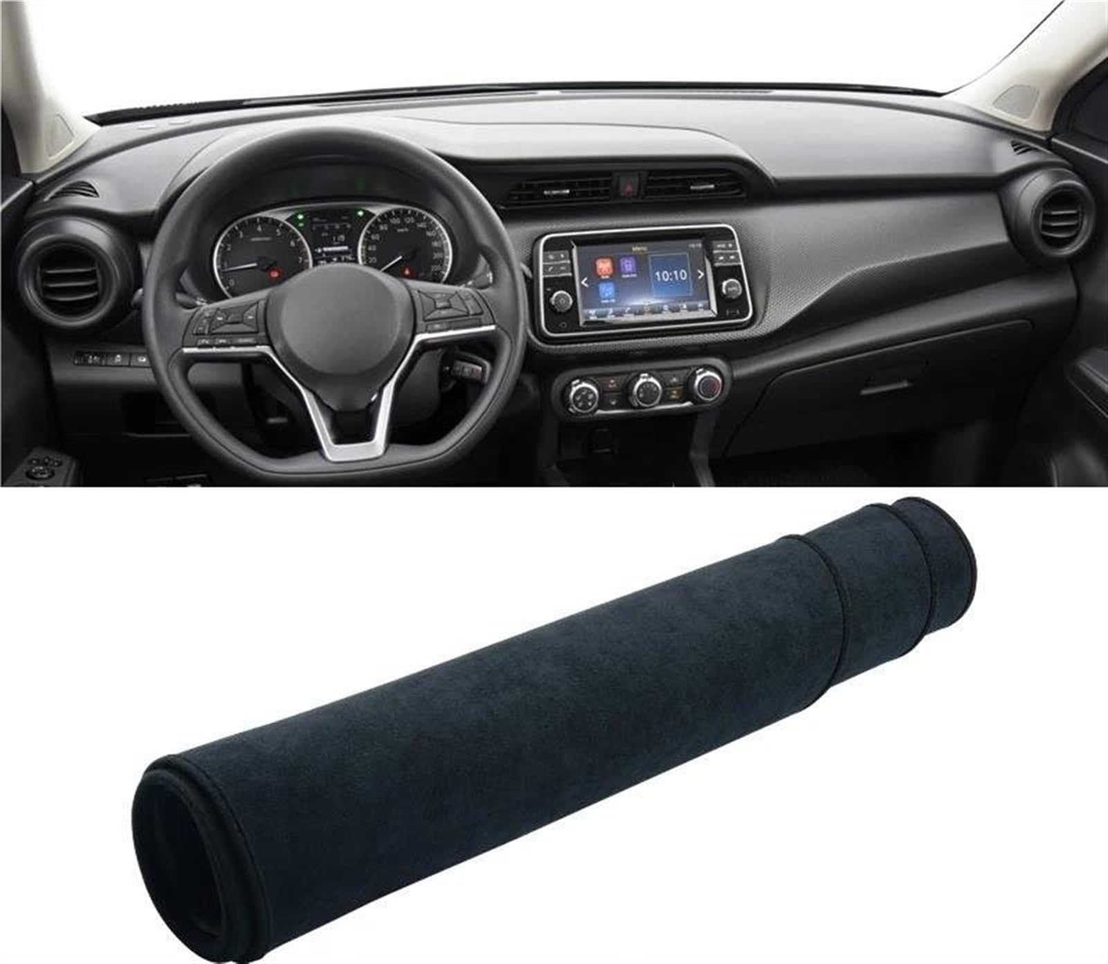 Armaturenbrett-Pad Für Nissan Für Kicks P15 2016 2017 2018 2019 2020 2021 2022 2023 2024 Auto Dashboard Abdeckung Sonnenschutz Matte Vermeiden Licht Pad(B LHD Black) von Sqnbra