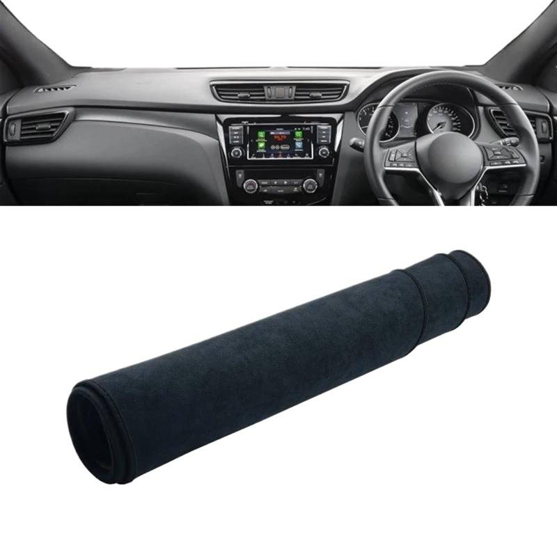 Armaturenbrett-Pad Für Nissan Für Qashqai J11 2014 2015 2016 2017 2018 2019 2020 Auto-Armaturenbrett-Abdeckung, Instrumenten-Teppich-Armaturenbrett-Matte(B RHD Black) von Sqnbra