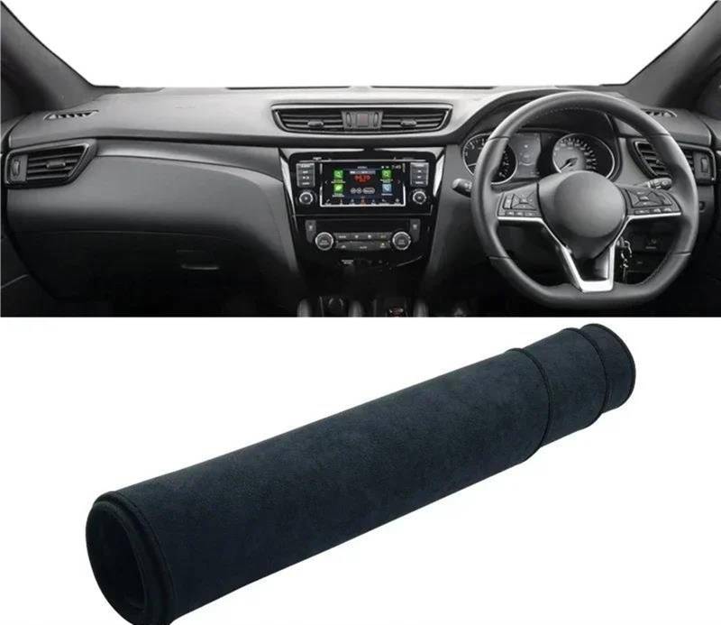 Armaturenbrett-Pad Für Nissan Für Qashqai J11 2014 2015 2016 2017 2018 2019 2020 Auto Armaturenbrett Sonnenschutz Abdeckung Matte Instrumententafel Pad(B RHD Black) von Sqnbra