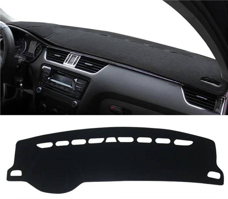 Armaturenbrett-Pad Für Skoda Für Octavia A7 MK3 5E 2013 2014 2015 2016 2017 2018 2019 Auto-Armaturenbrett-Sonnenschutz-Abdeckungsmatte Unterlage(A LHD Black Side) von Sqnbra