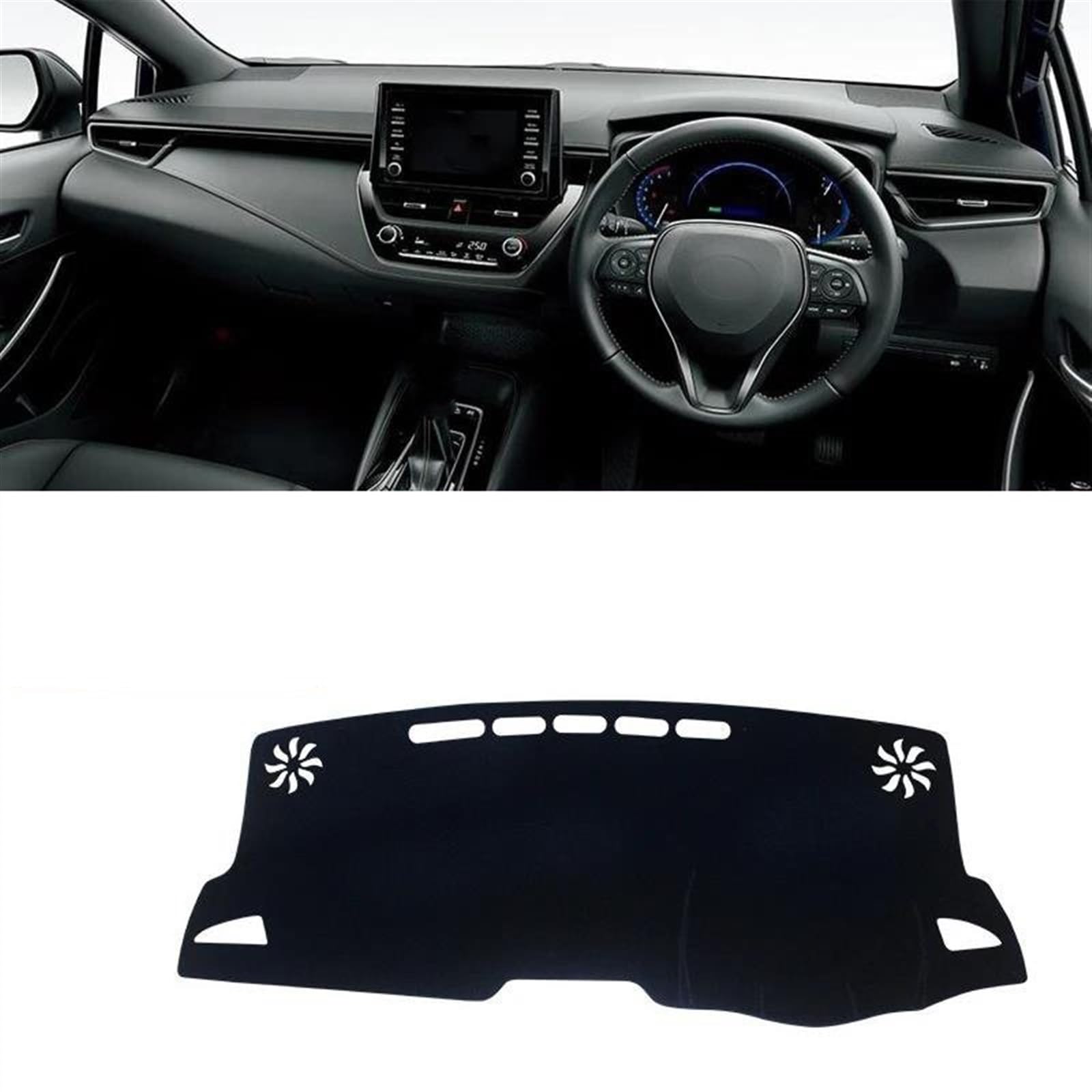 Armaturenbrett-Pad Für Toyota Für Corolla E210 2019 2020 2021 2022 2023 2024 Für Hybrid Auto Dashboard Abdeckung Dash Matte Sonnenschutz Pad(A RHD Black Side) von Sqnbra