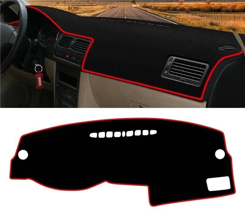 Armaturenbrett-Pad Für VW Für Golf 4 MK4 1997 1998 1999 2000 2001 2002 2003 Auto Dashboard Abdeckung Matte Sonnenschutz Pad(A Red Side) von Sqnbra