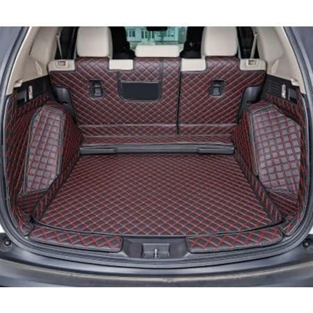 Auto Kofferraummatte Auto Zubehör Kofferraum Matte Für Mazda CX4 2016-2021 Boot Liner Kofferraum Matte Boot Matten Auto Stamm Matten Kofferraum schutzmatte(Black red) von Sqnbra