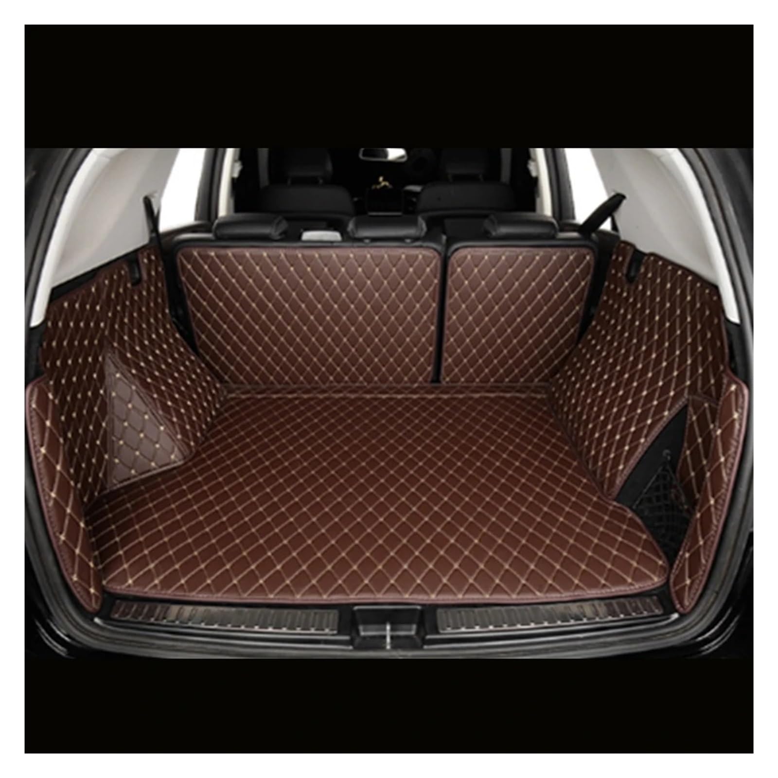 Auto Kofferraummatte Für Für MDX 2014 2015 2016 2017 2018 2019 2020 7 Sitze Custom Car Stamm Matten Auto Cargo-Liner Pads Boot Teppich Kofferraum schutzmatte(Coffee) von Sqnbra