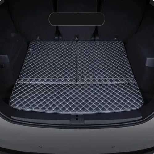 Auto Kofferraummatte Für VW Für Touran L 2006-2021 Leder Kofferraum Abdeckung wasserdichte Schutz Matten Zubehör Voiture Autos Pads Kofferraum schutzmatte(Black and Beige 3) von Sqnbra